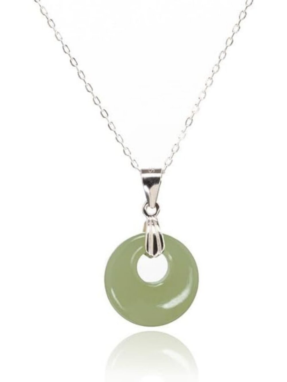925 Silver Real Jade Necklaces with Unique Pendants - Adjustable 18"-20" Chain